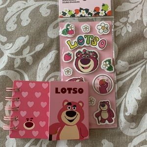 Lotso Toy Story Stationary Kit 3D Stickers And Notebook All New
